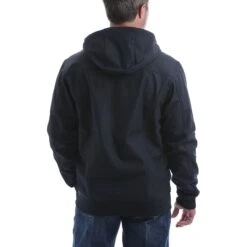 Cinch Men's Black Logo Softshell Hooded Bonded Jacket MWJ1524001 -Ariat Shop MWJ1524001 2175 3
