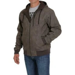 Cinch Men's Bonded Printed Brown Hooded Jacket MWJ1525002 2 Cinch Men's Bonded Printed Brown Hooded Jacket MWJ1525002 -Ariat Shop MWJ15250021 3