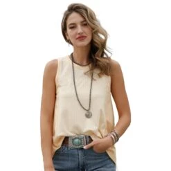 Cruel Denim® Ladies Yellow Striped Tank Top CTK7442001