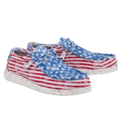 Hey DudeĀ® Men's Wally Patriotic Stars & Stripes Casual Shoes 40001-9C8