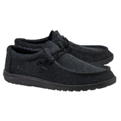 Hey Dude Men's Wally Sox Micro Total Black Shoes 150204942