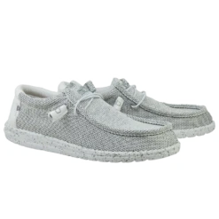 Hey Dude Men's Wally Sox Stone White Shoes 110350703