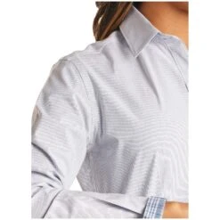 Panhandle Ladies Micro Pinstripe Cactus Print Button Down Shirt R4B3289 -Ariat Shop R4B3289 A