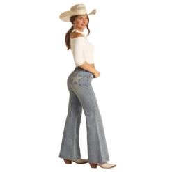 Rock & Roll Denim® Ladies Star Back Flare Jeans RRWD6HR0SO-204 -Ariat Shop RRWD6HR0SO 204 2