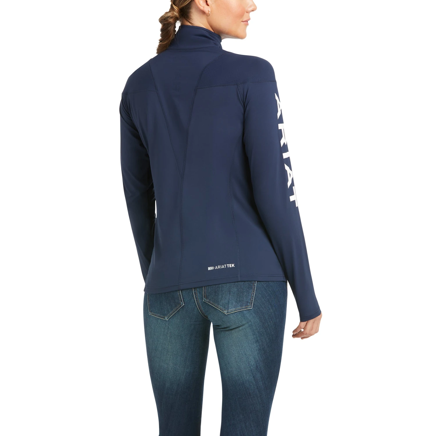 Ariat® Ladies Auburn Baselayer Team Navy 1/4 Zip Top 10034798 Ariat® Ladies Auburn Baselayer Team Navy 1/4 Zip Top 10034798 -Ariat Shop S21 WMS ENGL 10034798 back