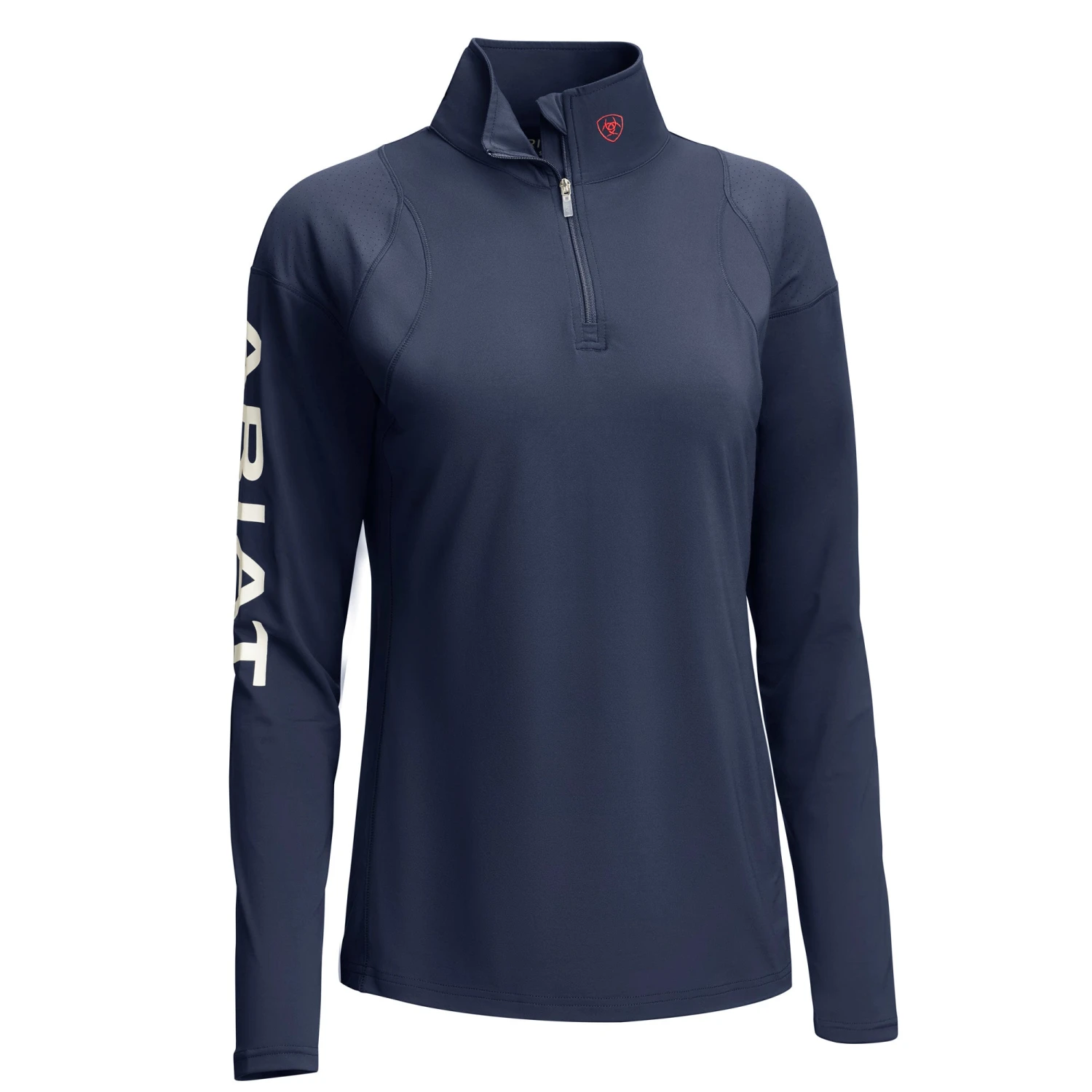 Ariat® Ladies Auburn Baselayer Team Navy 1/4 Zip Top 10034798 Ariat® Ladies Auburn Baselayer Team Navy 1/4 Zip Top 10034798 -Ariat Shop S21 WMS ENGL 10034798 ghost front