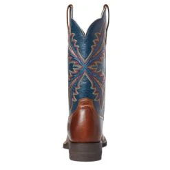 Ariat Ladies West Bound Russet Rebel & Navy Square Toe Boots 10035986 -Ariat Shop S21 WMS WEST 10035986 heel