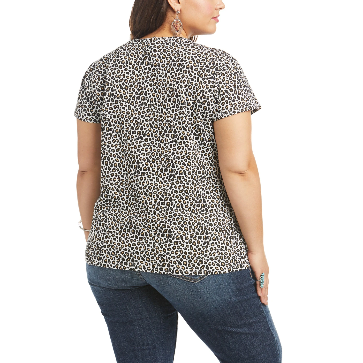 Ariat Ladies Real Wild Logo Leopard T-Shirt 10036195 Ariat Ladies Real Wild Logo Leopard T-Shirt 10036195 -Ariat Shop S21 WMS WEST 10036195 back plus