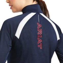 Ariat® Ladies Sunstopper 2.0 1/4 Zip Navy Baselayer Shirt 10039184 2 Ariat® Ladies Sunstopper 2.0 1/4 Zip Navy Baselayer Shirt 10039184 -Ariat Shop S22 WMS ENGL 10039184 detail01