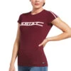 Ariat® Ladies Logo Lane Zinfandel Short Sleeve T-Shirt 10039654
