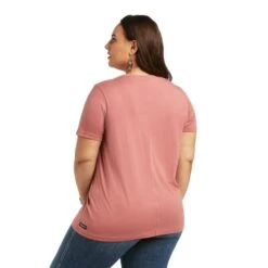 Ariat® Ladies Element Antique Rubia Pink Short Sleeve T-Shirt 10039419 -Ariat Shop S22 WMS WEST 10039419 back plus