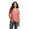 Ariat® Ladies Element Antique Rubia Pink Short Sleeve T-Shirt 10039419