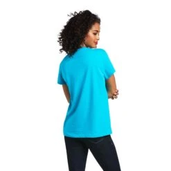 Ariat Ladies R.E.A.L™ Pacific Steerhead Merman Blue T-Shirt 10039570 -Ariat Shop S22 WMS WEST 10039570 back