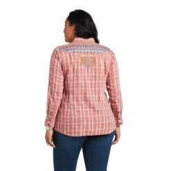 Ariat Ladies R.E.A.L™ Antique Thunderbird Antique Rubia Plaid Shirt 10039844 -Ariat Shop S22 WMS WEST 10039844 back plus
