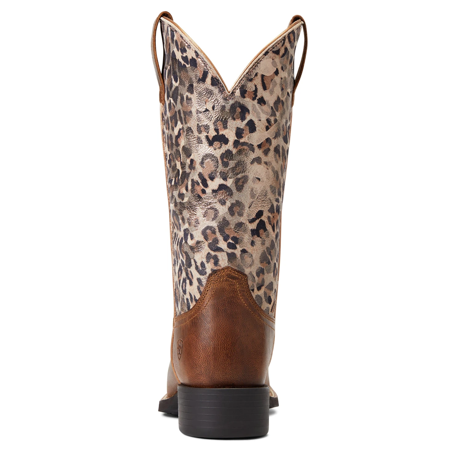 Ariat Ladies Round Up Pearl Brown & Leopard Wide Square 10040363 Ariat Ladies Round Up Pearl Brown & Leopard Wide Square 10040363 -Ariat Shop S22 WMS WEST 10040363 heel