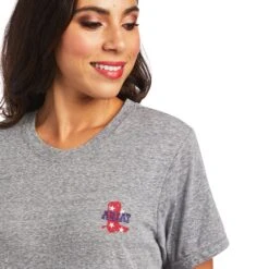 Ariat® Ladies Singing The Blues Charcoal Grey T-Shirt 10040511 2 Ariat® Ladies Singing The Blues Charcoal Grey T-Shirt 10040511 -Ariat Shop S22 WMS WEST 10040511 detail01