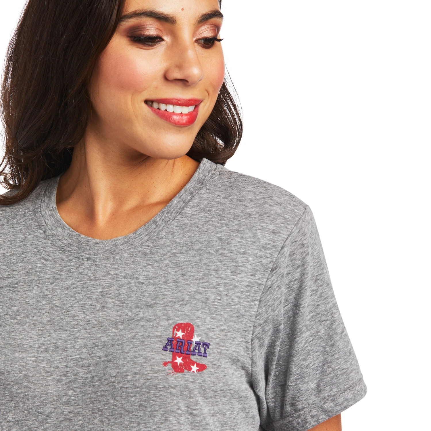 Ariat® Ladies Singing The Blues Charcoal Grey T-Shirt 10040511 Ariat® Ladies Singing The Blues Charcoal Grey T-Shirt 10040511 -Ariat Shop S22 WMS WEST 10040511 detail01