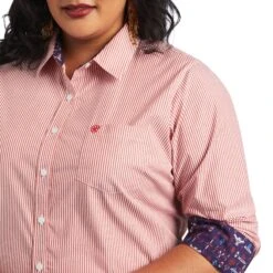 Ariat® Ladies Kirby Stretch Poppy Striped Button Down Shirt 10040580 5 Ariat® Ladies Kirby Stretch Poppy Striped Button Down Shirt 10040580 -Ariat Shop S22 WMS WEST 10040580 detail01 plus