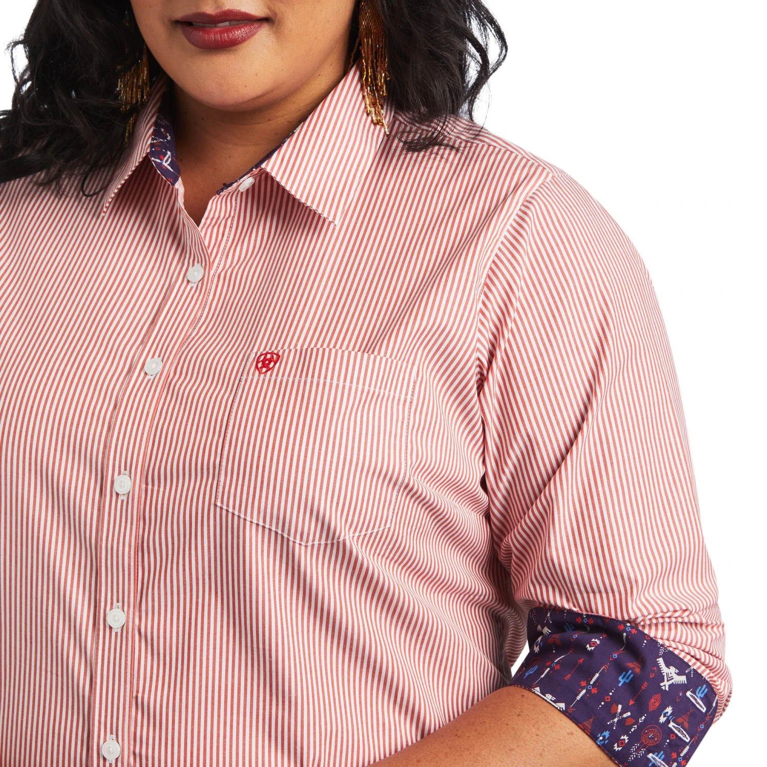 Ariat® Ladies Kirby Stretch Poppy Striped Button Down Shirt 10040580 Ariat® Ladies Kirby Stretch Poppy Striped Button Down Shirt 10040580 -Ariat Shop S22 WMS WEST 10040580 detail01 plus