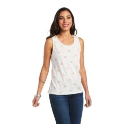 AriatĀ® Ladies Bulb Babe Cloud Dancer Tank Top 10040619