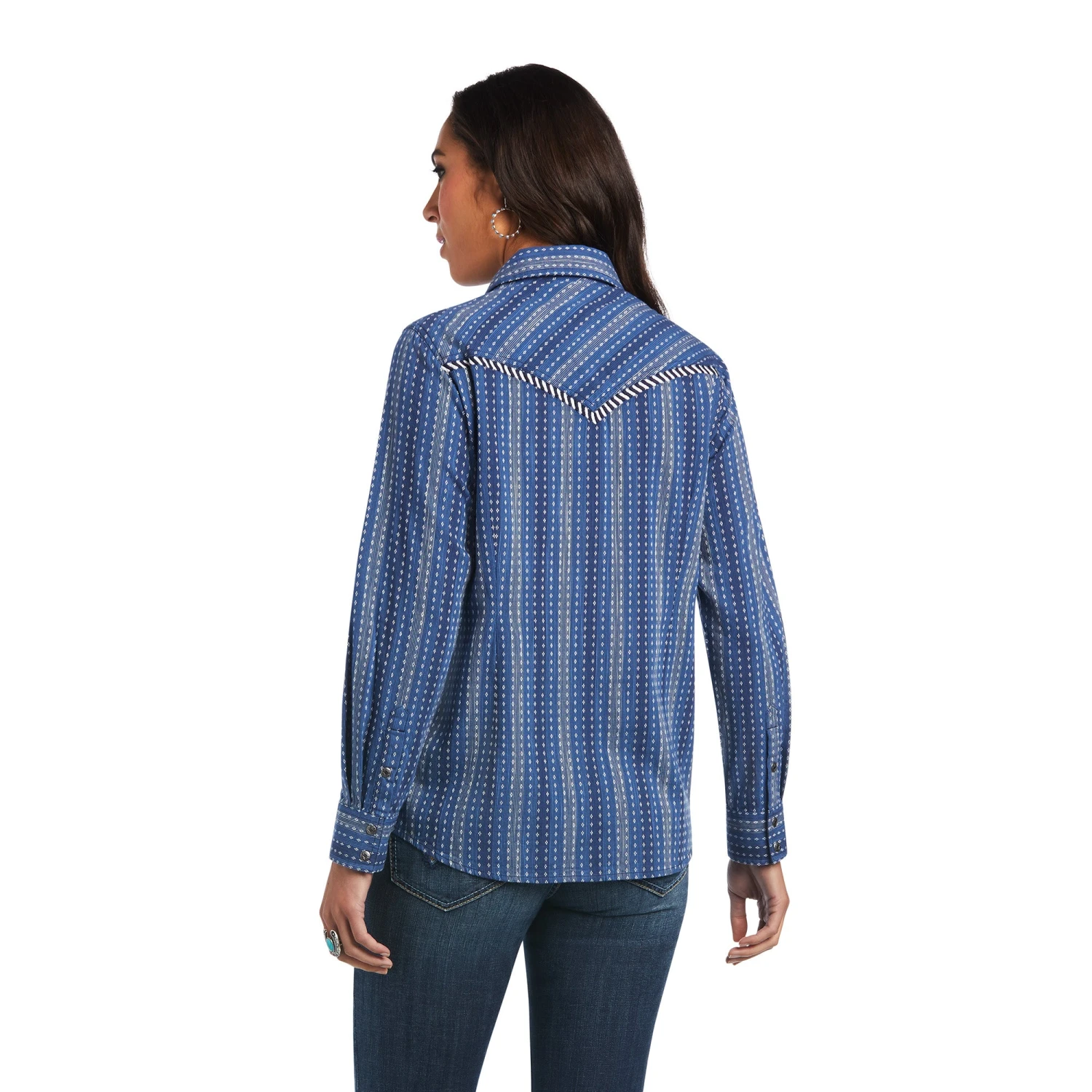 Ariat® Ladies REAL™ Darling Chambray Dobby Shirt 10040625 Ariat® Ladies REAL™ Darling Chambray Dobby Shirt 10040625 -Ariat Shop S22 WMS WEST 10040625 back