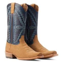 Ariat® Men'sFuturity Showman Dijon Roughout & NavyWestern Boots 10044499 6 Ariat® Men'sFuturity Showman Dijon Roughout & NavyWestern Boots 10044499 -Ariat Shop S23 MNS WEST 10044499 pair