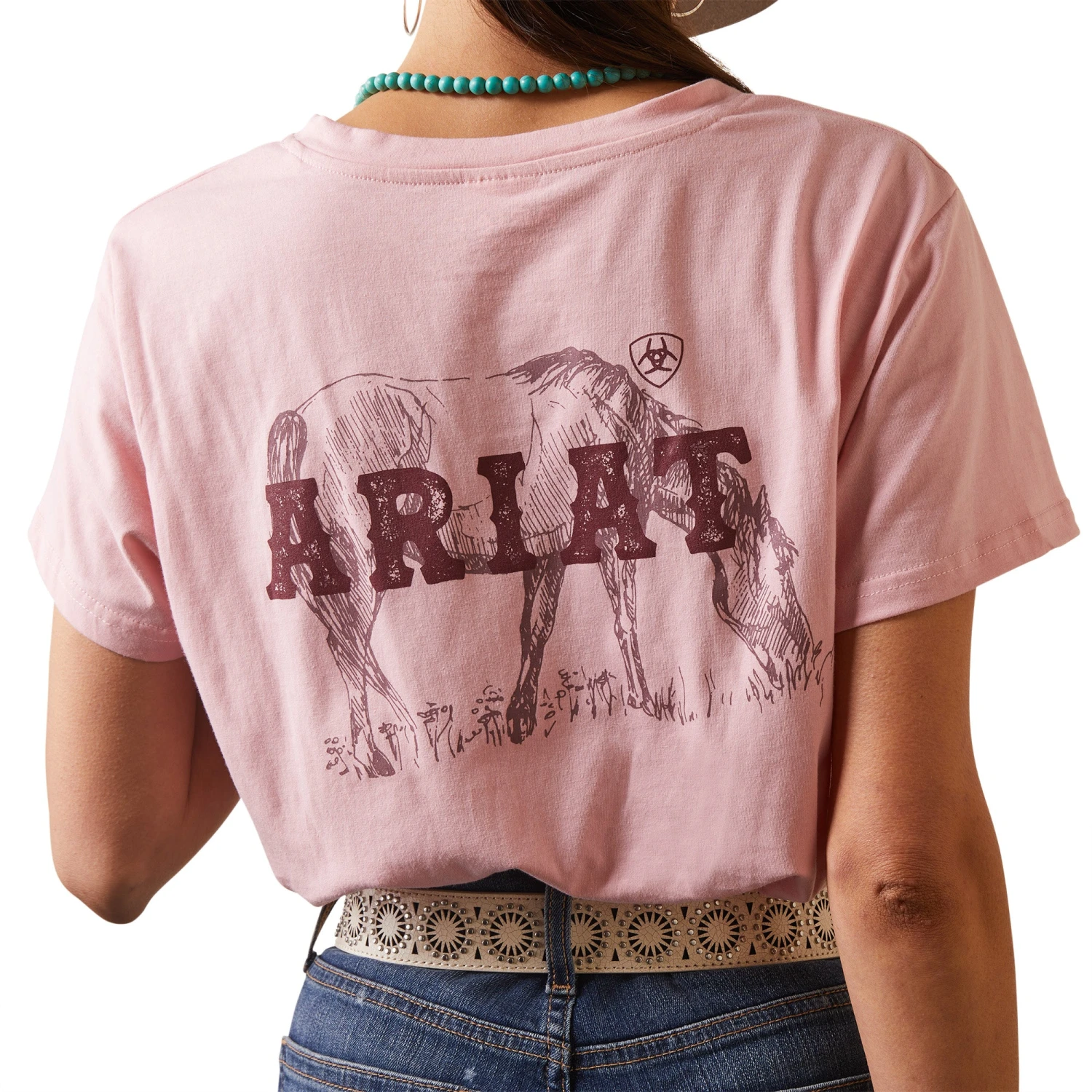 Ariat® Ladies R.E.A.L™ Grazin Graphic Coral Blush T-Shirt 10043410 Ariat® Ladies R.E.A.L™ Grazin Graphic Coral Blush T-Shirt 10043410 -Ariat Shop S23 WMS WEST 10043410 detail01
