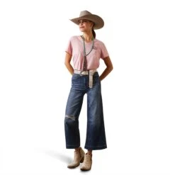 Ariat® Ladies R.E.A.L™ Grazin Graphic Coral Blush T-Shirt 10043410 2 Ariat® Ladies R.E.A.L™ Grazin Graphic Coral Blush T-Shirt 10043410 -Ariat Shop S23 WMS WEST 10043410 full