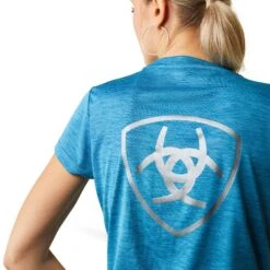 Ariat® Ladies Laguna Logo Baselayer Peacock Blue T-Shirt 10043432 -Ariat Shop S23 WMS WEST 10043432 detail02