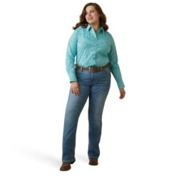 Ariat® Ladies Wrinkle Resist Kirby Susanna Check Stretch Shirt 10043476 -Ariat Shop S23 WMS WEST 10043476 detail01 plus
