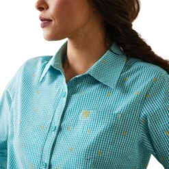 Ariat® Ladies Wrinkle Resist Kirby Susanna Check Stretch Shirt 10043476 -Ariat Shop S23 WMS WEST 10043476 detail02
