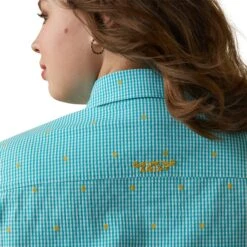Ariat® Ladies Wrinkle Resist Kirby Susanna Check Stretch Shirt 10043476 -Ariat Shop S23 WMS WEST 10043476 detail03 plus