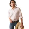 Ariat® Ladies VenTEK™ Coral Blush & White Check Button Shirt 10043497