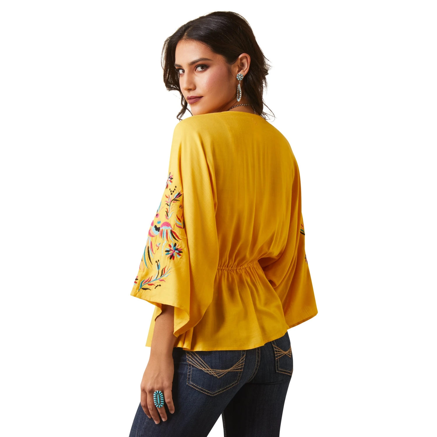Ariat® Ladies Carmen York Yellow Top 10043667 Ariat® Ladies Carmen York Yellow Top 10043667 -Ariat Shop S23 WMS WEST 10043667 back