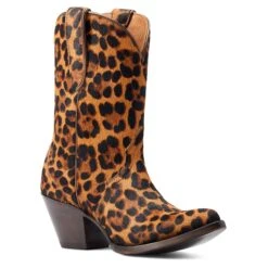 Ariat® Ladies Bandida Leopard Hair On Western Boots 10044393 2 Ariat® Ladies Bandida Leopard Hair On Western Boots 10044393 -Ariat Shop S23 WMS WEST 10044393 medial