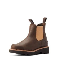 Ariat® Ladies Fatbaby Twin Gore Worn Hickory Western Boots 10044409 3 Ariat® Ladies Fatbaby Twin Gore Worn Hickory Western Boots 10044409 -Ariat Shop S23 WMS WEST 10044409 3 4 front