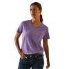 Ariat® Ladies Rebar Cotton Strong™ Paisley Purple T-Shirt 10043575