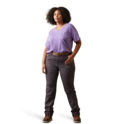 Ariat® Ladies Rebar Cotton Strong™ Paisley Purple T-Shirt 10043575 -Ariat Shop S23 WMS WORK 10043575 full plus