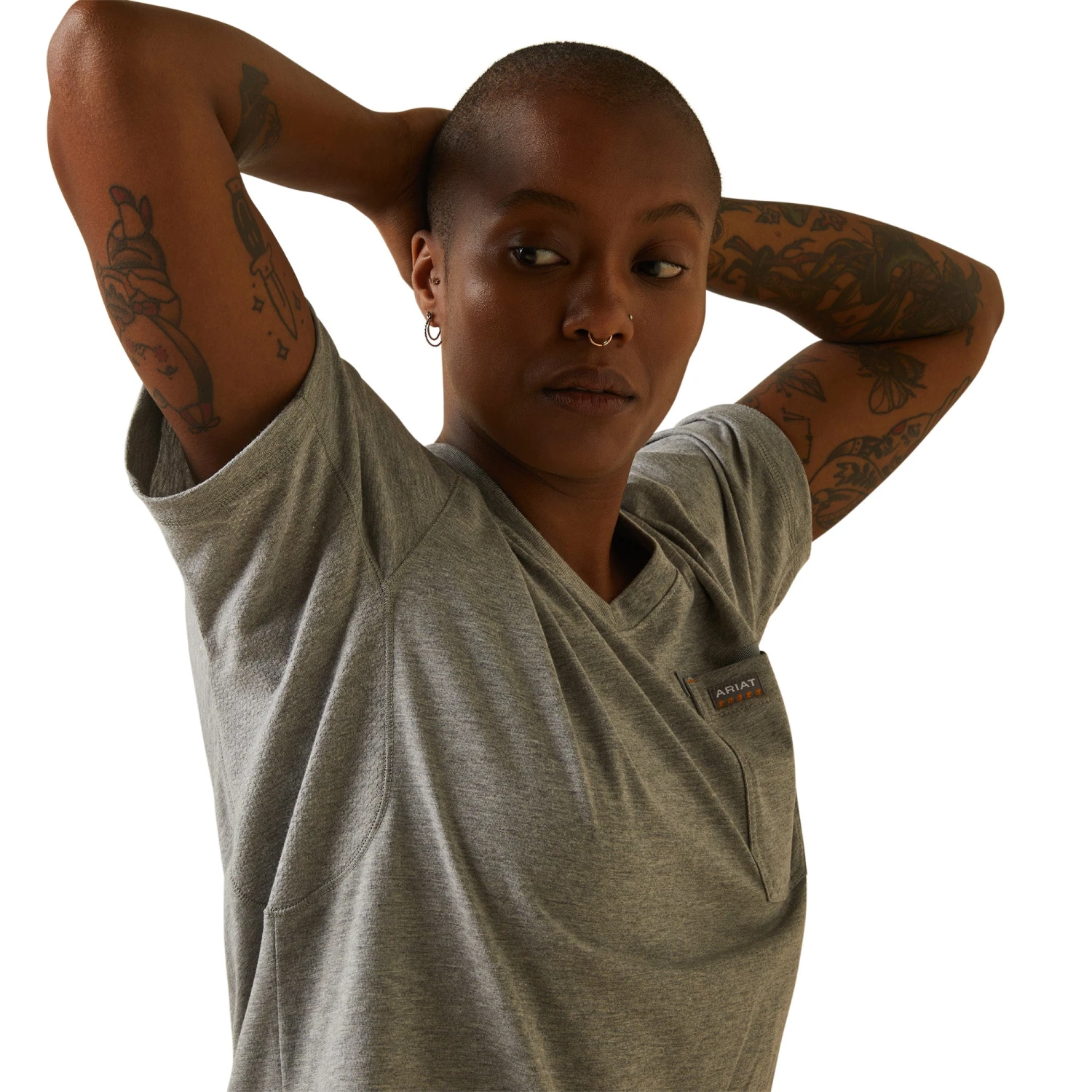 Ariat Ladies Rebar Workman Heather Grey T-Shirt 10043842 Ariat Ladies Rebar Workman Heather Grey T-Shirt 10043842 -Ariat Shop S23 WMS WORK 10043842 detail01