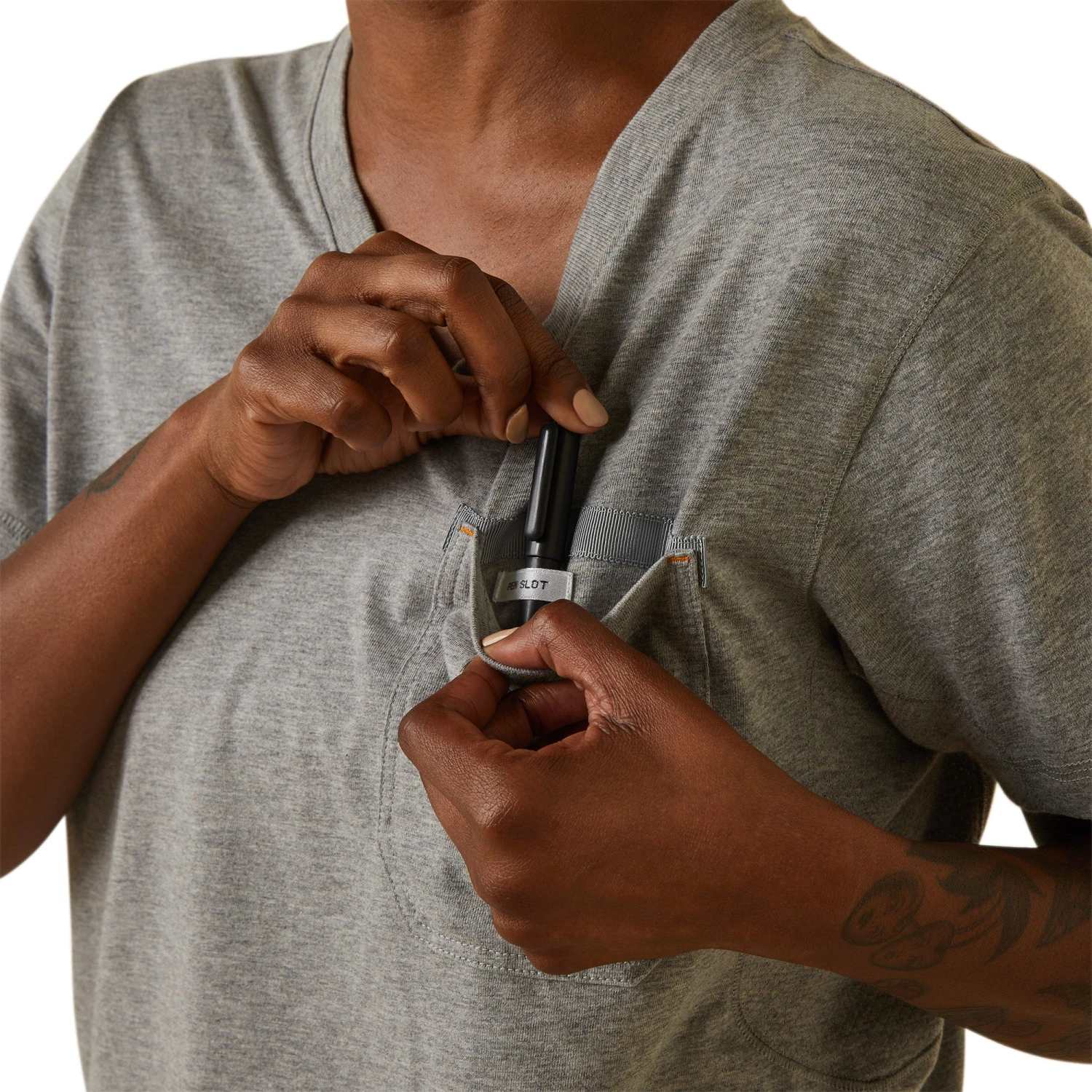 Ariat Ladies Rebar Workman Heather Grey T-Shirt 10043842 Ariat Ladies Rebar Workman Heather Grey T-Shirt 10043842 -Ariat Shop S23 WMS WORK 10043842 detail02