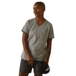 Ariat Ladies Rebar Workman Heather Grey T-Shirt 10043842